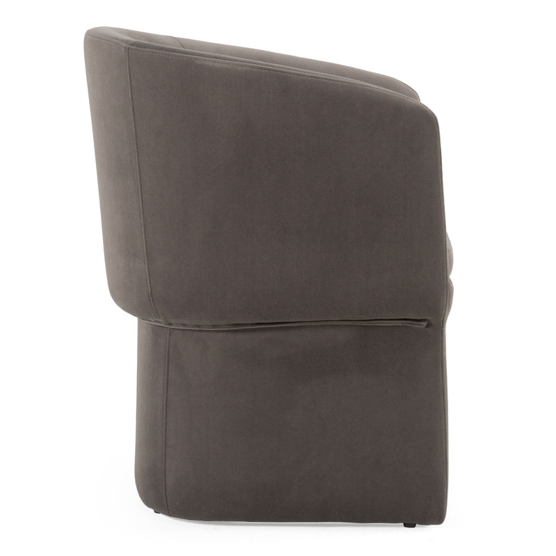 Mollie Modern Grey Velvet Dining Chair