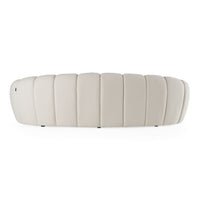 Nicoma Modern Curved Off-White Sofa