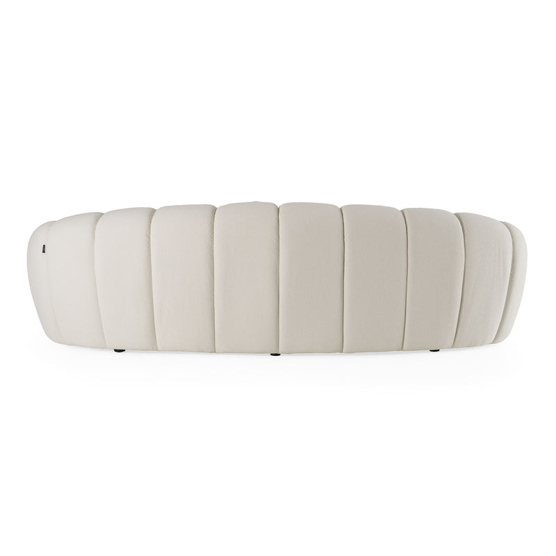 Nicoma Modern Curved Off-White Sofa