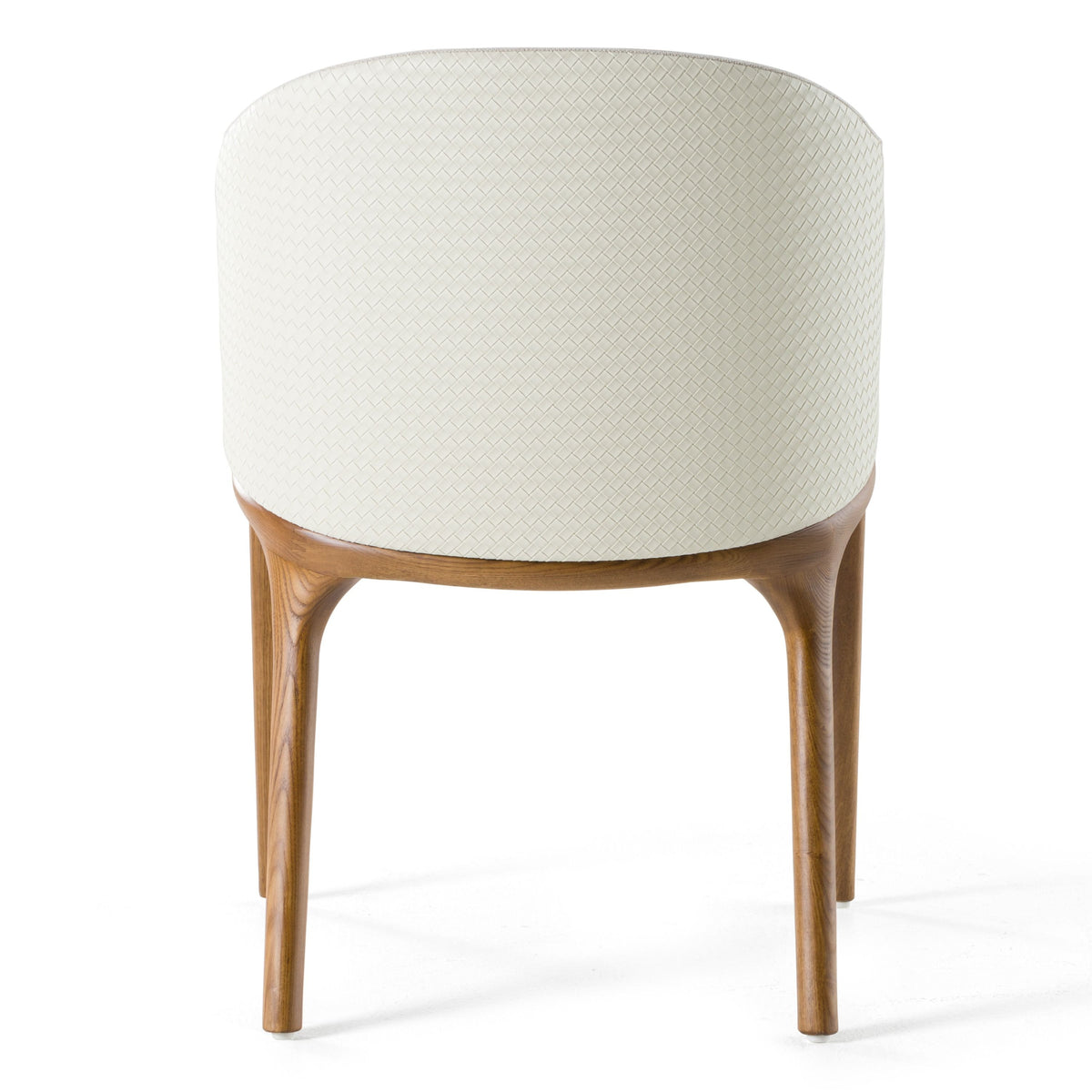 Claude Cream Fabric and Walnut Arm Dining Chair