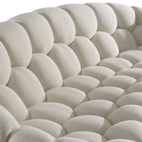 Nicoma Modern Curved Off-White Sofa
