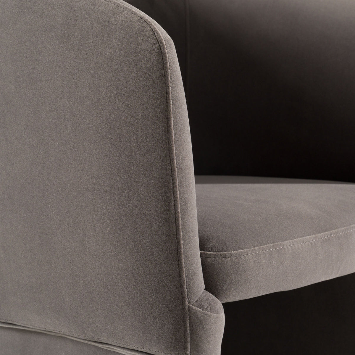 Mollie Modern Grey Velvet Dining Chair