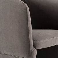 Mollie Modern Grey Velvet Dining Chair