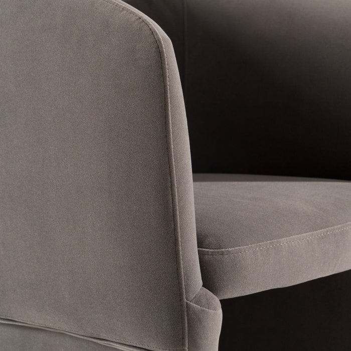Mollie Modern Grey Velvet Dining Chair