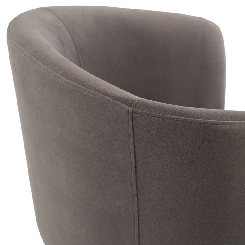 Mollie Modern Grey Velvet Dining Chair