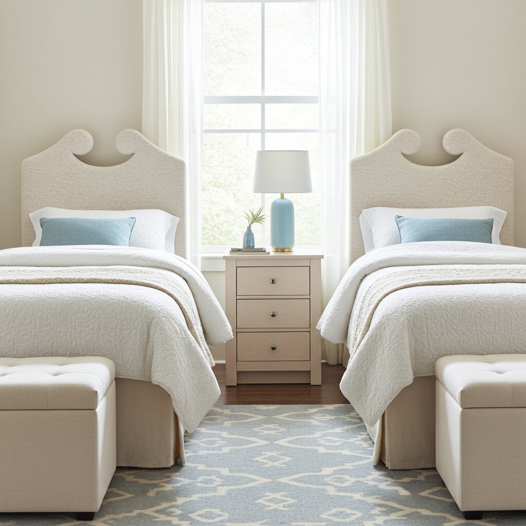 Hannah Ivory Performance Twin Custom Headboard