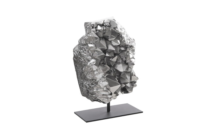 Liquid Silver Crystal Sculpture - Large