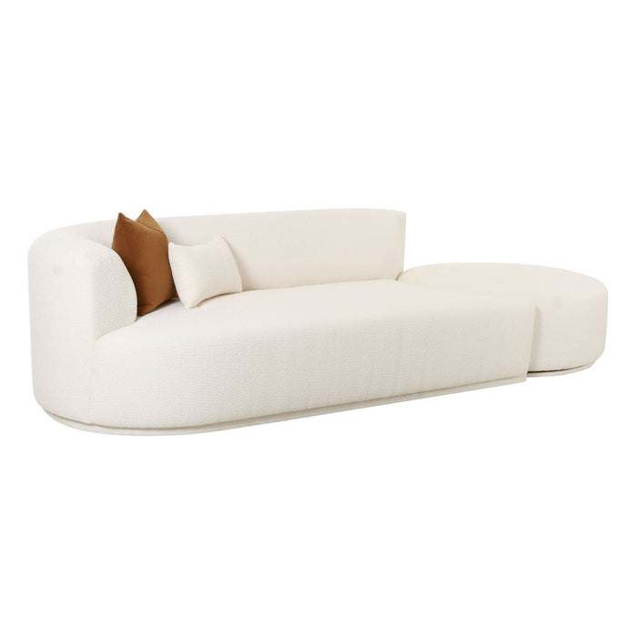 Pablo Cream Boucle 2-Piece Chaise Modular LAF Sofa - Luxury Living Collection