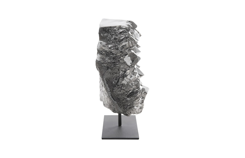 Liquid Silver Crystal Sculpture - Large