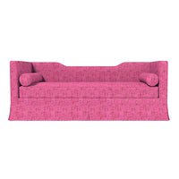 Seraphina 81" Classic Skirted Pink Custom Sofa