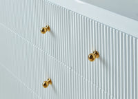 Gulshan 62" Fluted Glossy White Dresser
