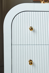 Gulshan 62" Fluted Glossy White Dresser