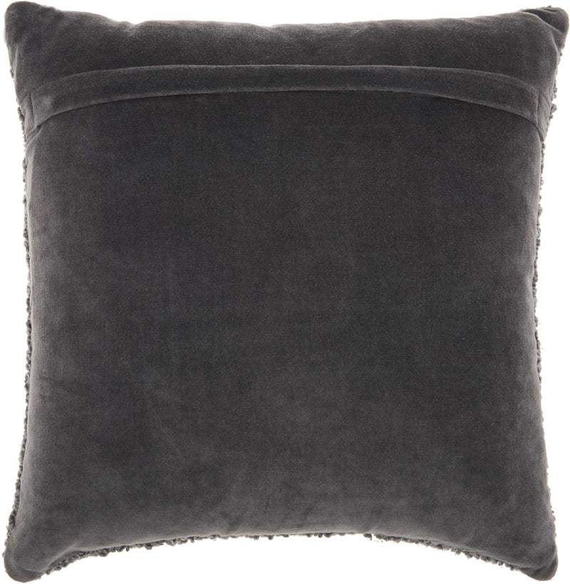 Zosia 18" x 18" Charcoal Throw Pillow - Elegance Collection