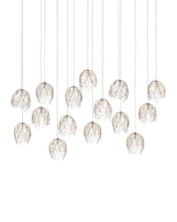Illuminated Branches 15-Light Linear Multi-Drop Pendant