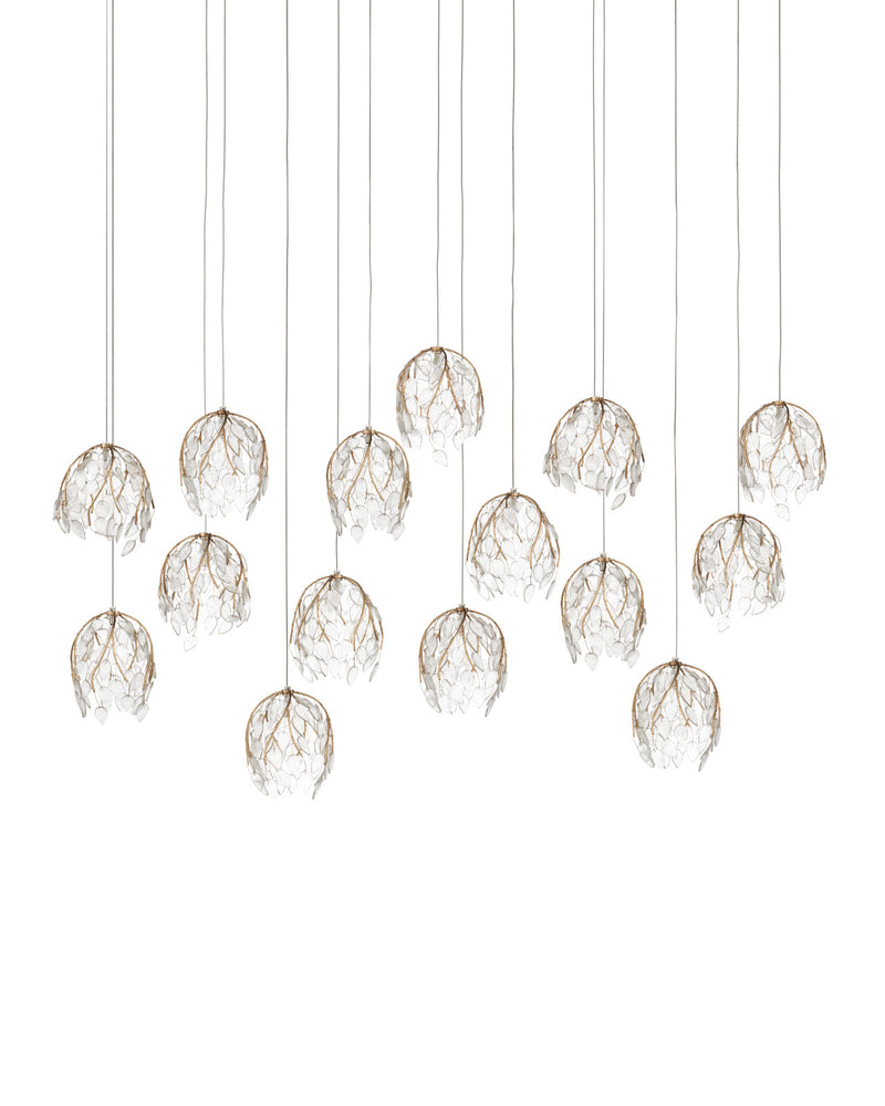 Illuminated Branches 15-Light Linear Multi-Drop Pendant