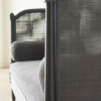 Josephine 74" Blackened Oak  & Soft Grey Velvet Daybed