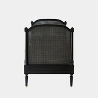 Josephine 74" Blackened Oak  & Soft Grey Velvet Daybed