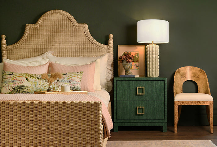 Florencia Burl Wood & White Performance Linen Chair