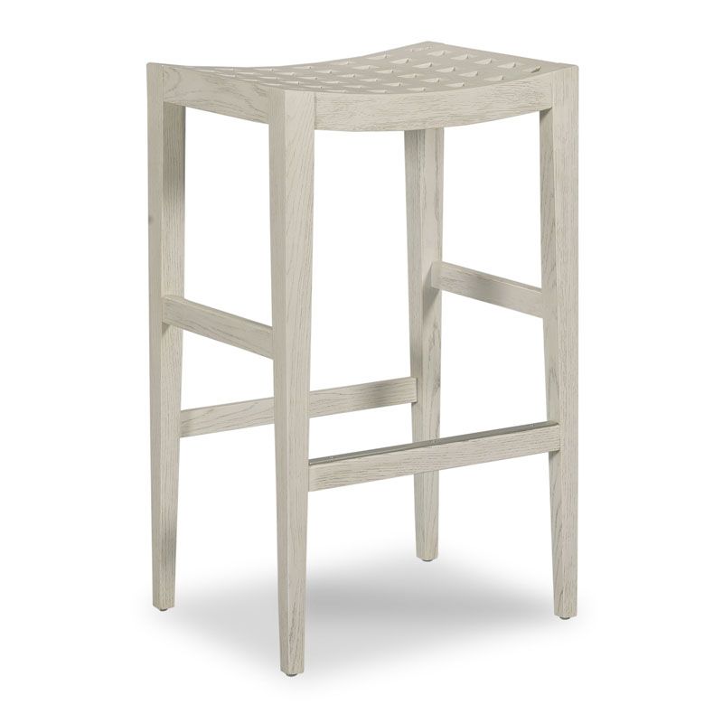 Hampton Light Oak Lattice Counter Stool - Luxury Living Collection