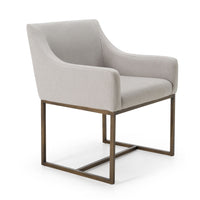 Isabeau Modern Grey & Brass Dining Chair