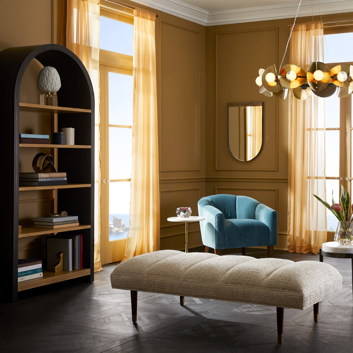 Analeah Antique Brass Inlay & Ebony Bookshelf