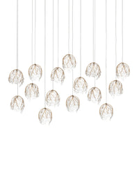 Illuminated Branches 15-Light Linear Multi-Drop Pendant
