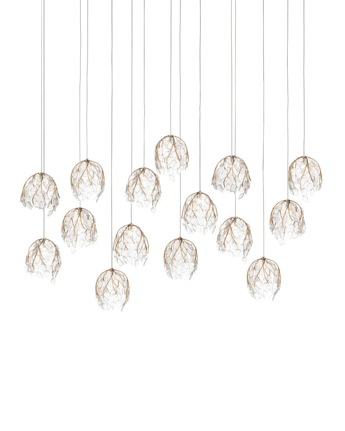 Illuminated Branches 15-Light Linear Multi-Drop Pendant