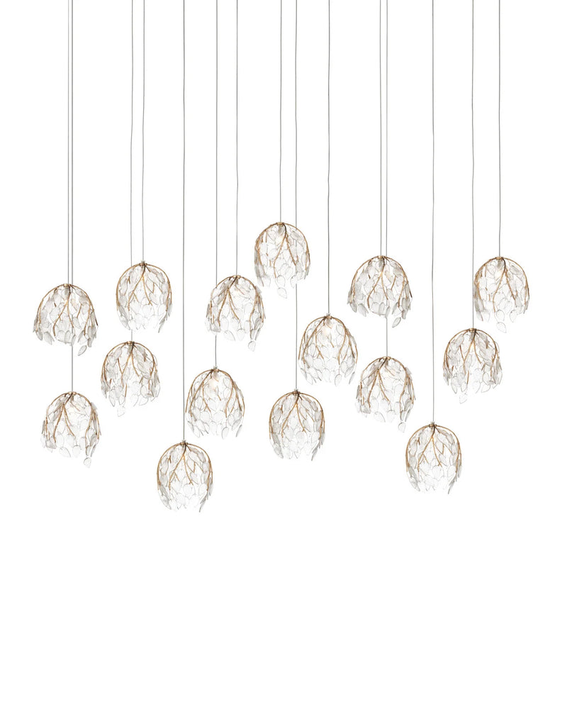 Illuminated Branches 15-Light Linear Multi-Drop Pendant