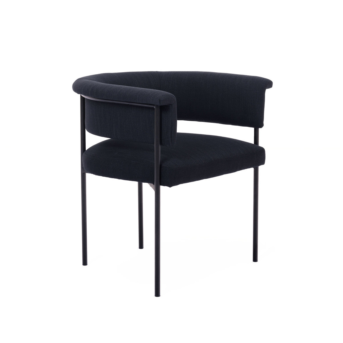 Shai Black Linen Dining Chair -Luxury Living Collection