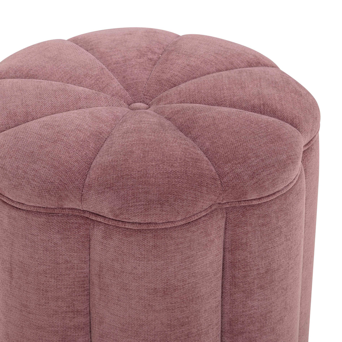 Petals Textured Mauve Performance Velvet Storage Ottoman