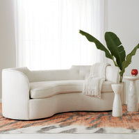 Lauren 89.5 Stylishly Curved Sofa Without Legs