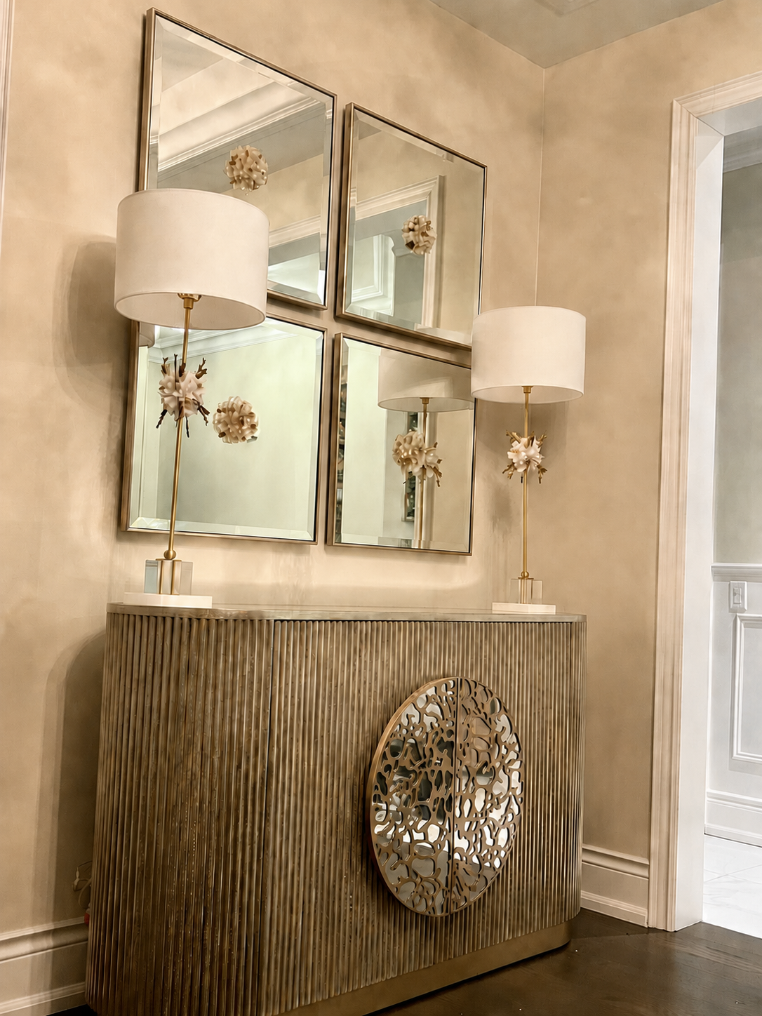 Arielle Selenite Crystal Mirror