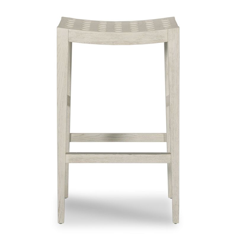 Hampton Light Oak Lattice Counter Stool - Luxury Living Collection