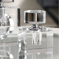 Florence Modern Cube Glass Perfume Bottle - Large (Set of 2)