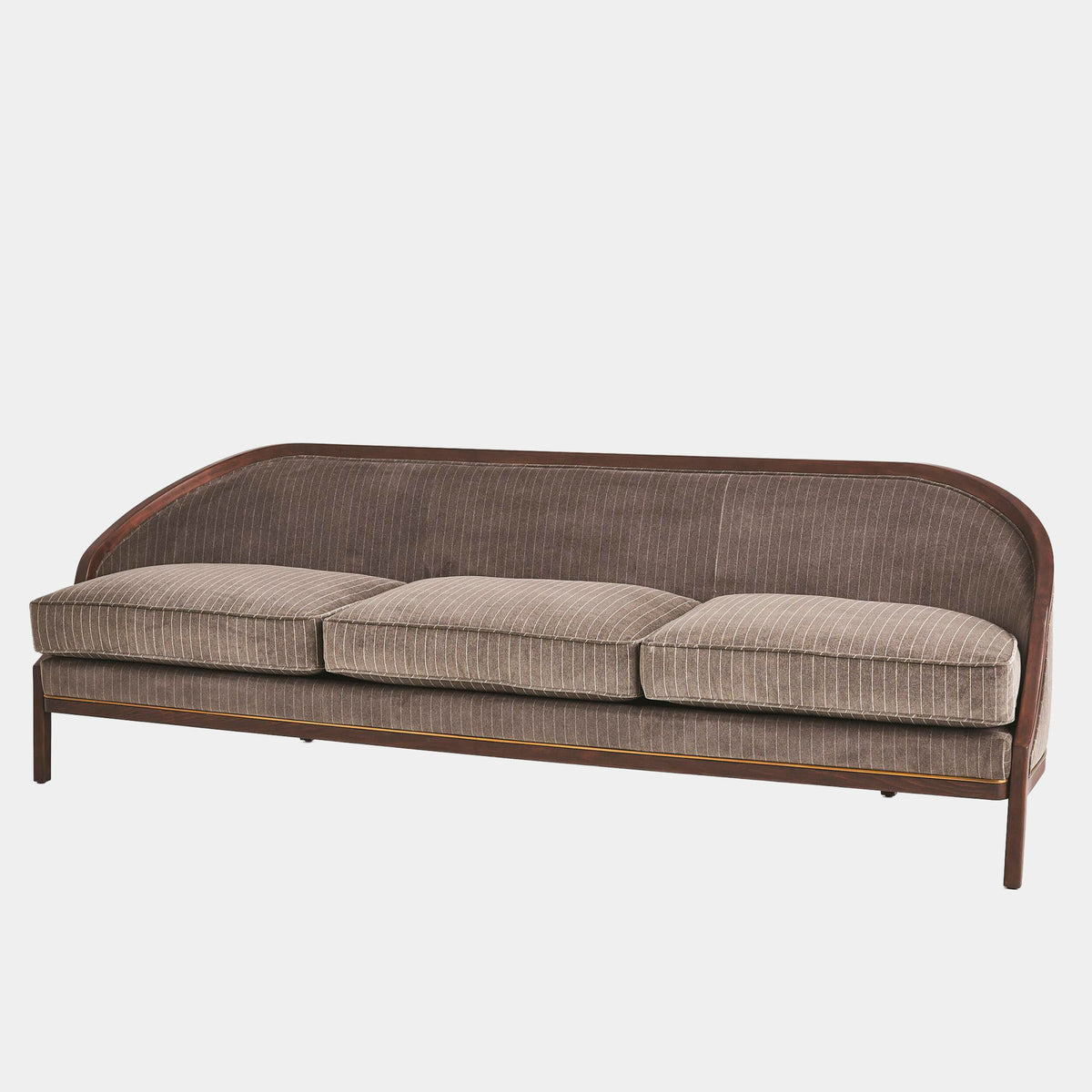 Viktoria 95.75" Tailored Sleek Pinstripe Sofa