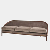 Viktoria 95.75" Tailored Sleek Pinstripe Sofa