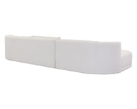 Laken 160" White Boucle Sofa Chaise - RAF