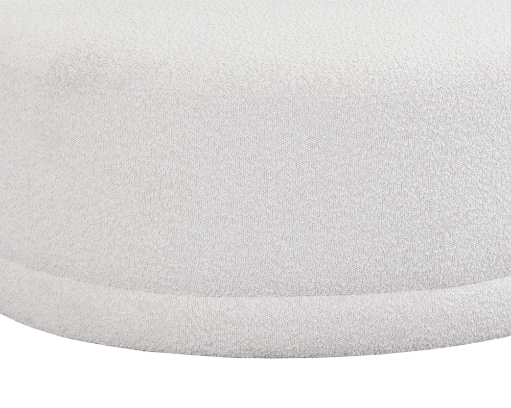 Laken 160" White Boucle Sofa Chaise - RAF