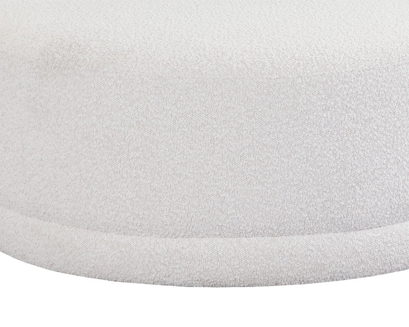 Laken 160" White Boucle Sofa Chaise - RAF