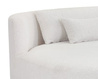 Laken 160" White Boucle Sofa Chaise - RAF