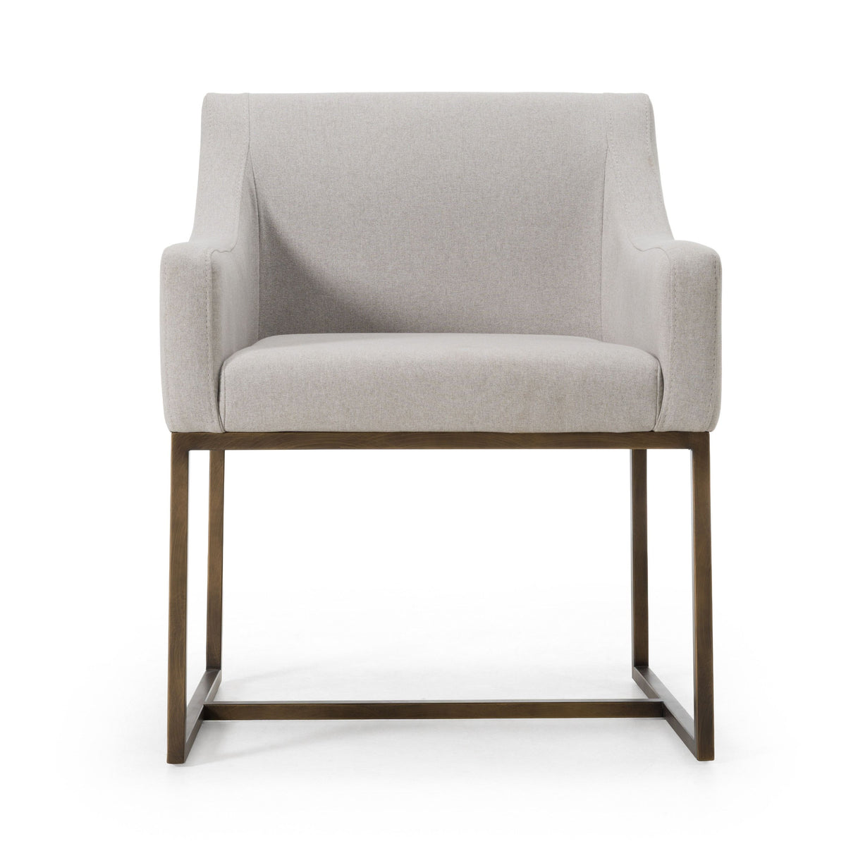 Isabeau Modern Grey & Brass Dining Chair