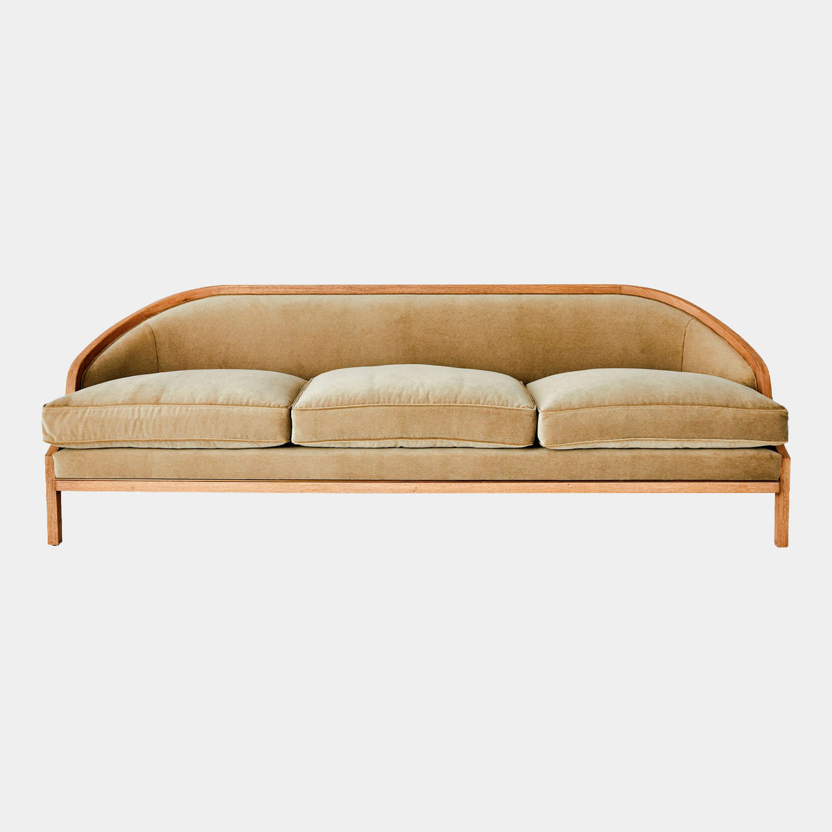 Viktoria 95.75" Tailored Light Sage Velvet Sofa