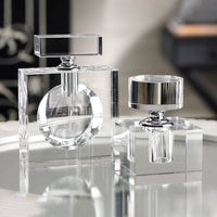 Florence Modern Cube Glass Perfume Bottle - Large (Set of 2)
