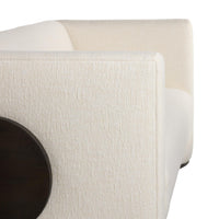 Cecilia 74" White Boucle & Ebony Wrapped Panel Sofa