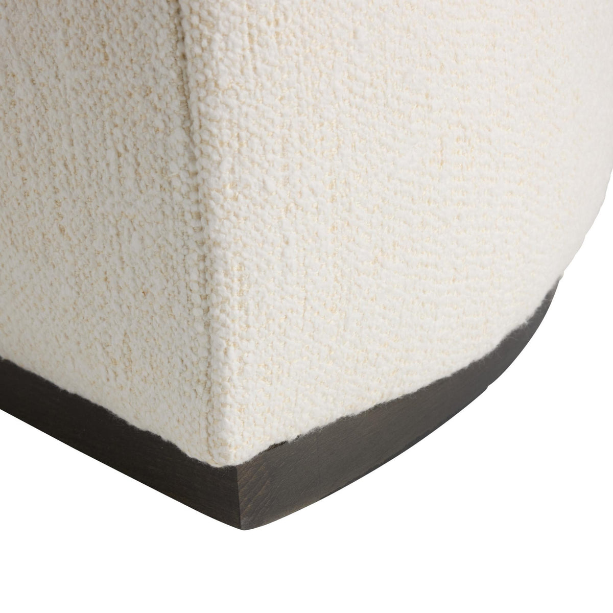 Cecilia 74" White Boucle & Ebony Wrapped Panel Sofa