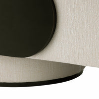 Cecilia 74" White Boucle & Ebony Wrapped Panel Sofa