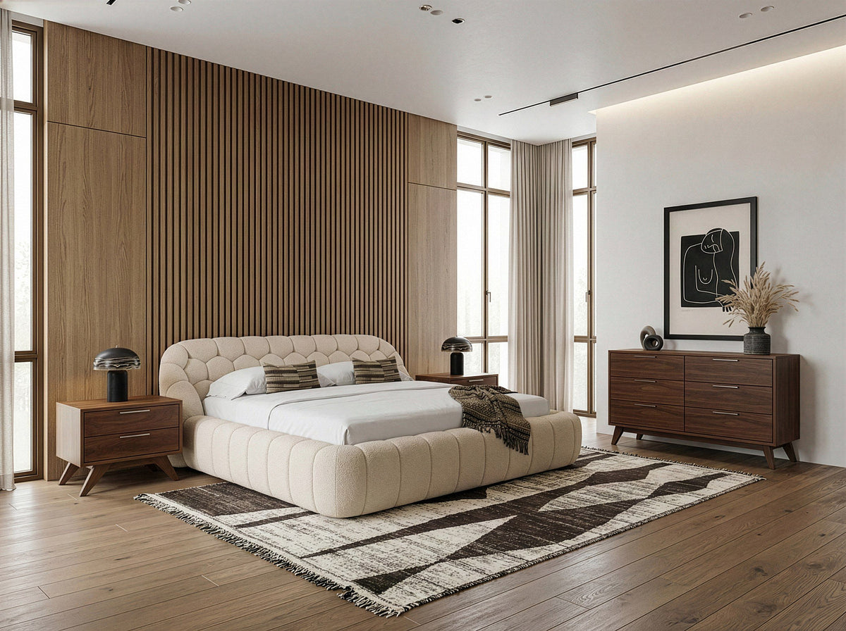 Nicoma Modern Beige Bed