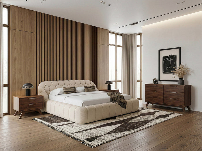 Nicoma Modern Beige Bed