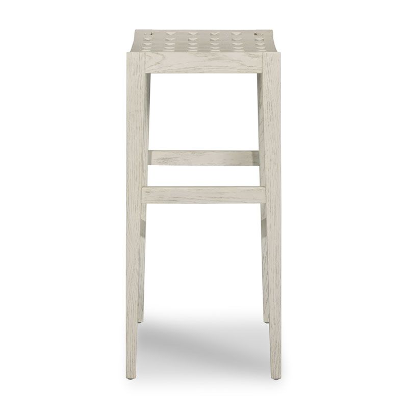 Hampton Light Oak Lattice Counter Stool - Luxury Living Collection