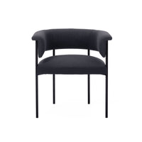 Shai Black Linen Dining Chair -Luxury Living Collection